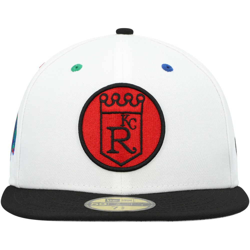 Kansas City Royals  Primary Eye 59FIFTY Fitted Hat White/Black | New Era