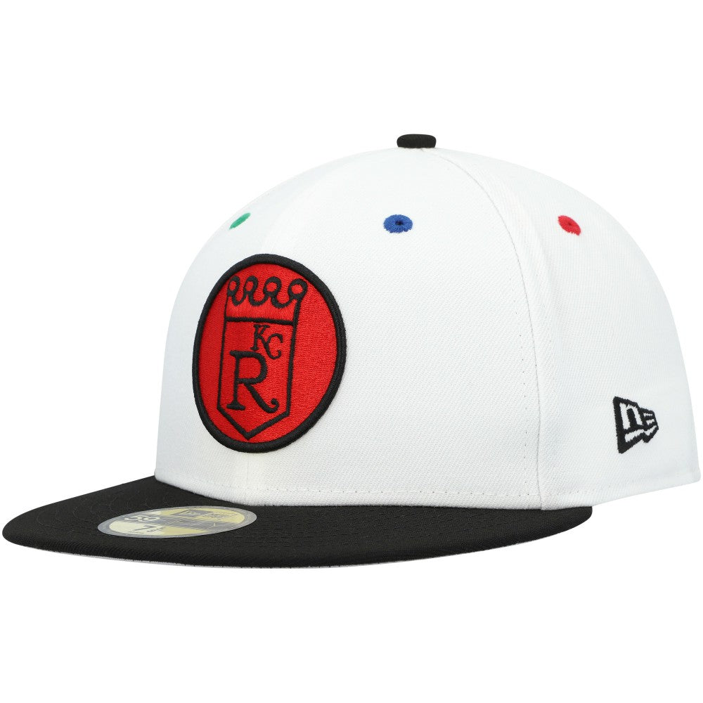 Kansas City Royals  Primary Eye 59FIFTY Fitted Hat White/Black | New Era