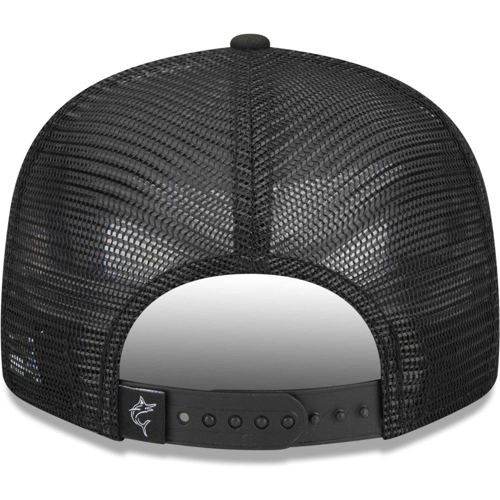 Miami Marlins Street Trucker 9FIFTY Snapback Hat Black | New Era