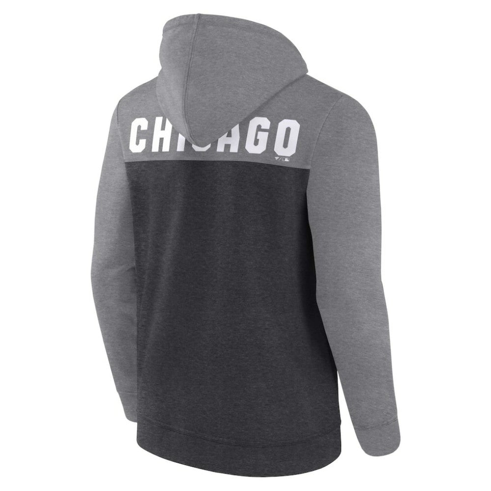 Chicago White Sox Blown Away Full-Zip Hoodie Heathered Charcoal/Heathered Gray