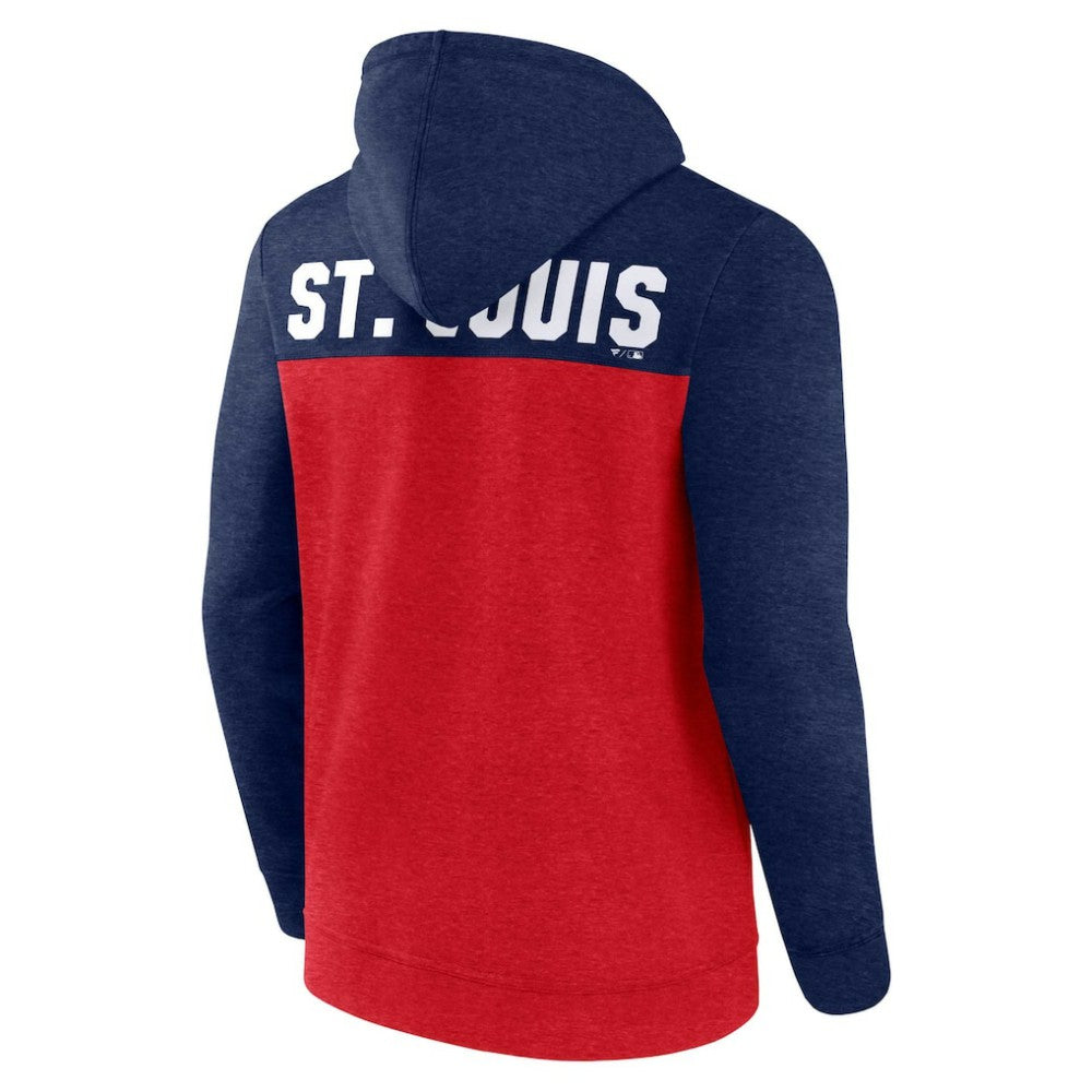St. Louis Cardinals Blown Away Full-Zip Hoodie Heathered Red/Heathered Navy