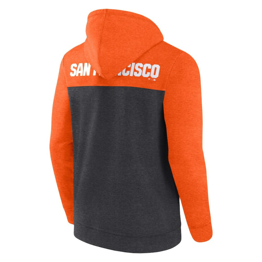 San Francisco Giants Blown Away Full-Zip Hoodie Heathered Charcoal/Heathered Orange