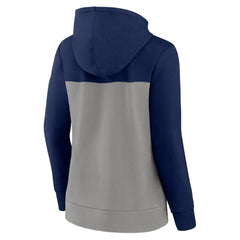 New York Yankees Women's Take The Field Colorblocked Hoodie Full-Zip Jacket Navy/Gray