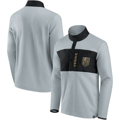Vegas Golden Knights Fanatics Hockey Polar Fleece Quarter-Snap Jacket Gray/Black