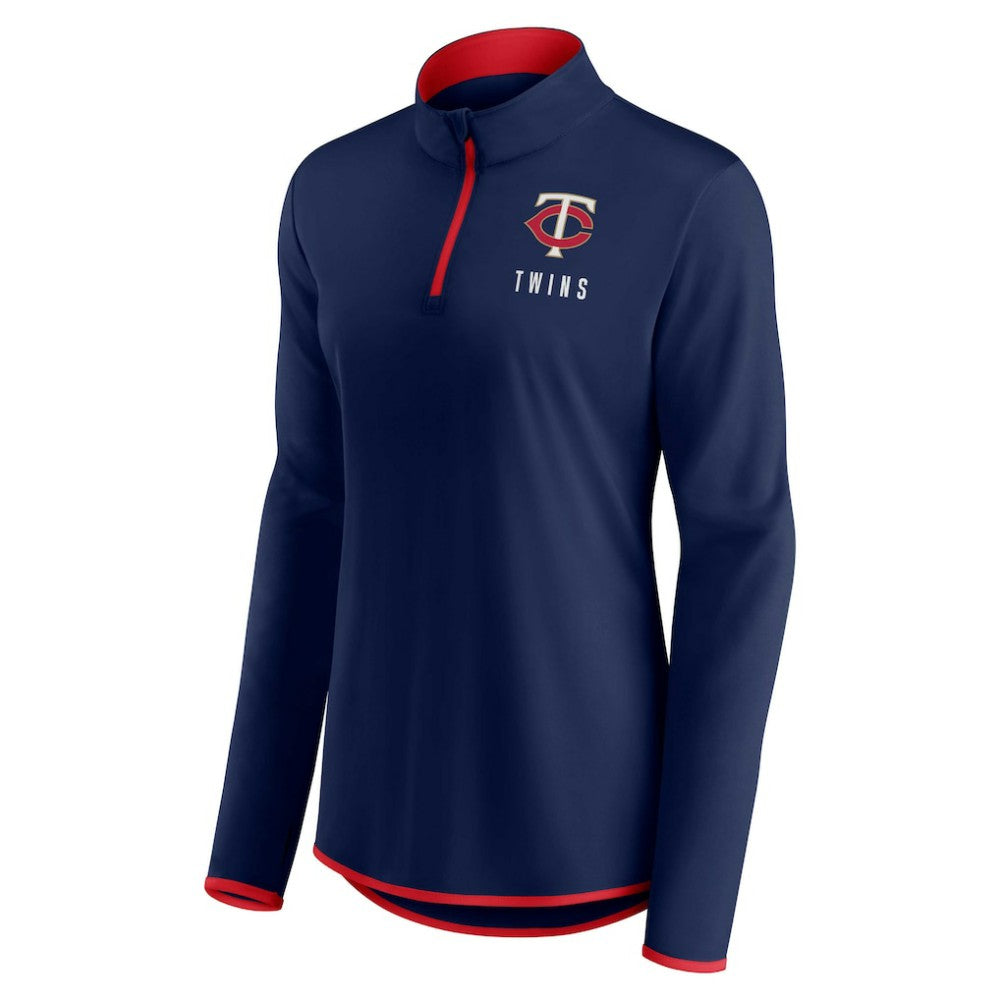 Minnesota Twins Women's Worth The Drive Quarter-Zip Jacket Navy