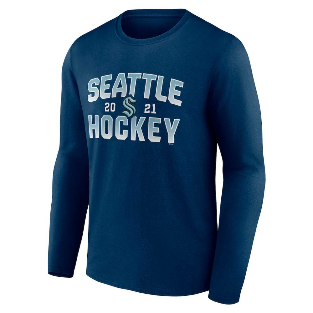 Seattle Kraken Fanatics Skate Or Die Long Sleeve T-Shirt Deep Sea Blue