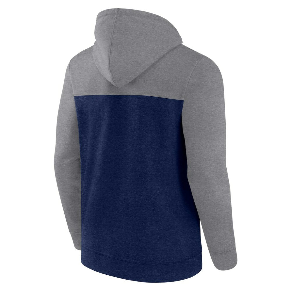 Seattle Kraken Fanatics Down and Distance Full-Zip Hoodie Heather Deep Sea Blue