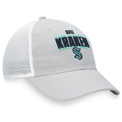 Seattle Kraken Fanatics Team Trucker Snapback Hat Heather Gray/White