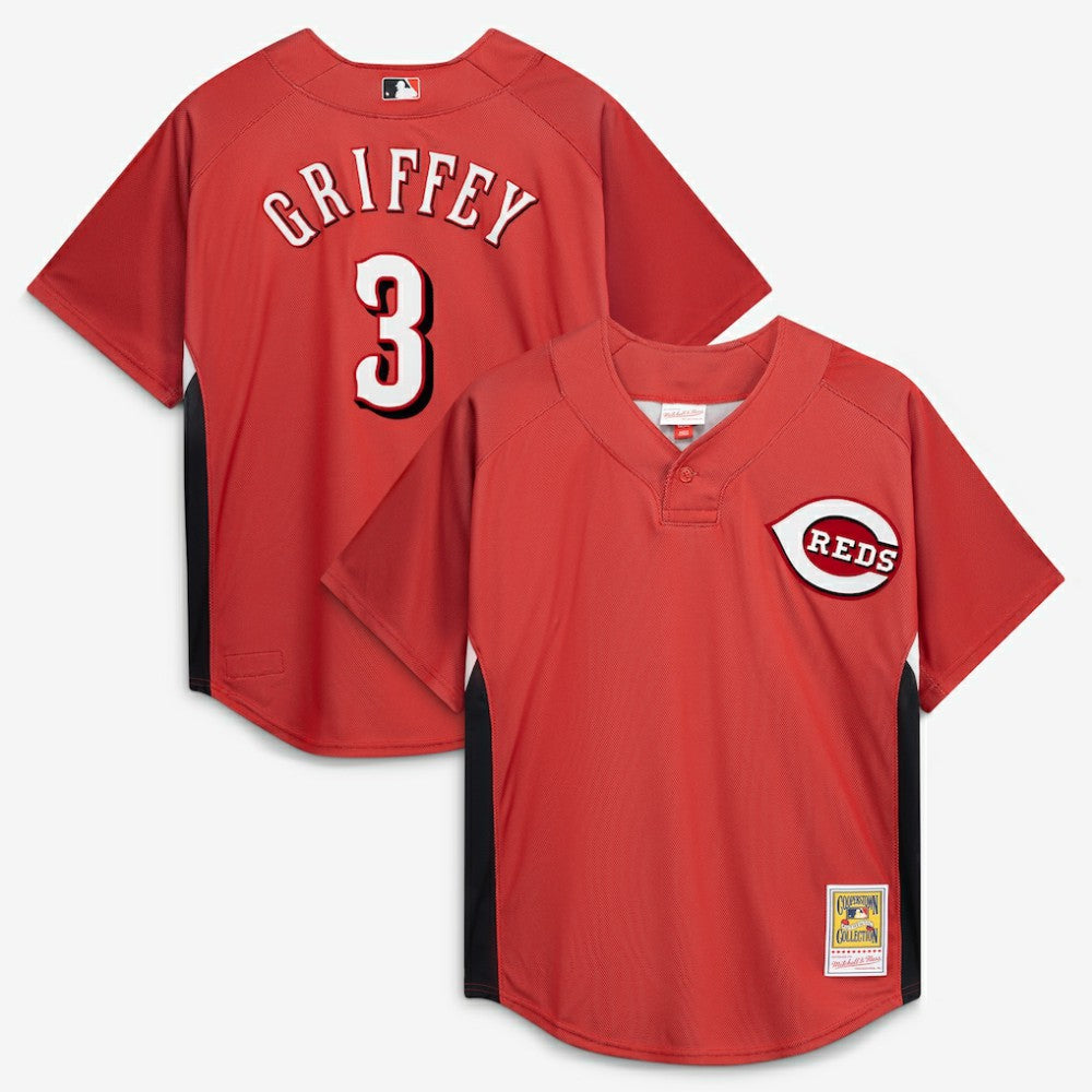 Ken Griffey Jr. Cincinnati Reds Authentic Batting Practice Jersey Red | Mitchell & Ness