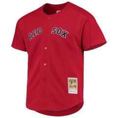 David Ortiz Boston Red Sox Cooperstown Collection Mesh Batting Practice Button-Up Jersey Red | Mitchell & Ness