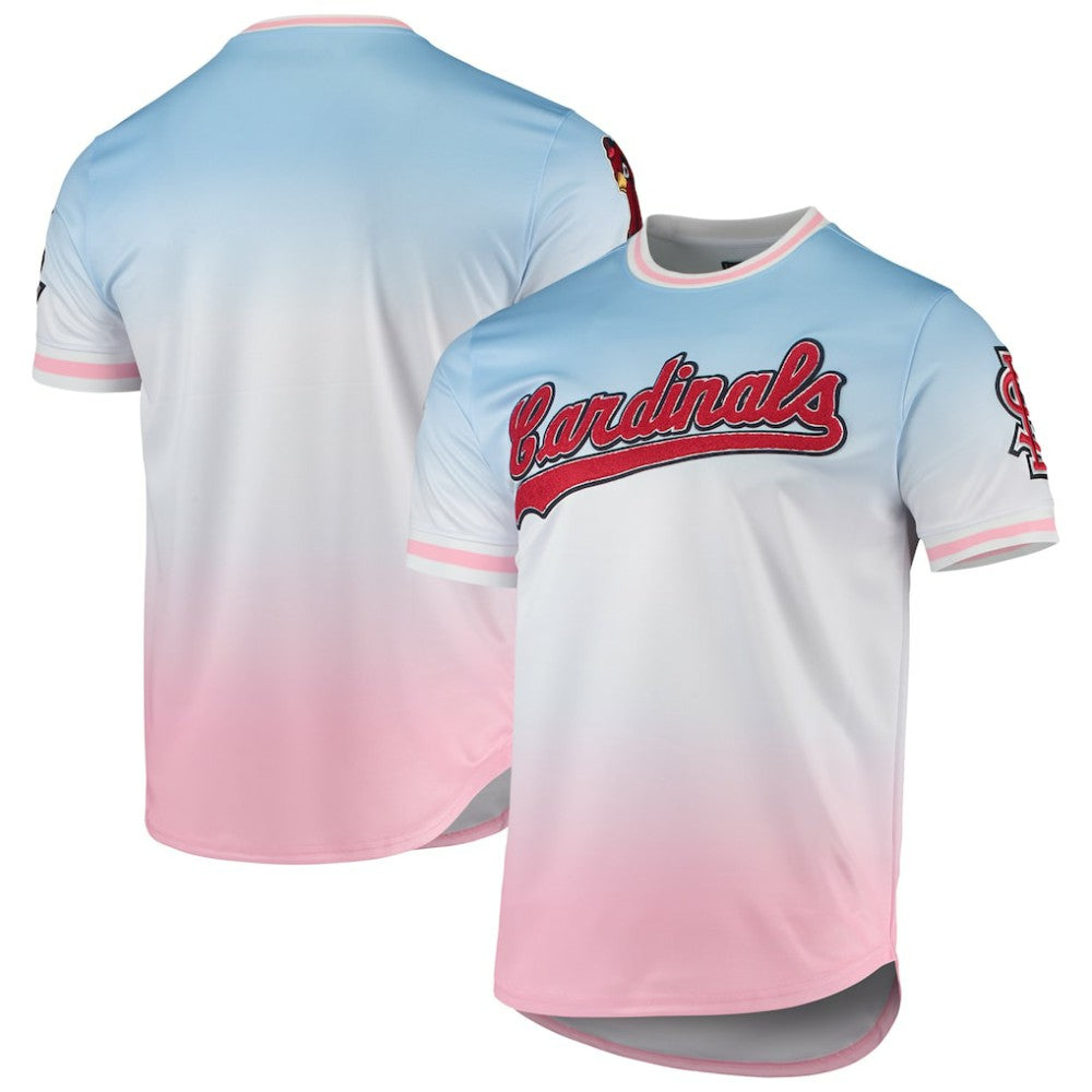St. Louis Cardinals Pro Standard Ombre T-Shirt Blue/Pink