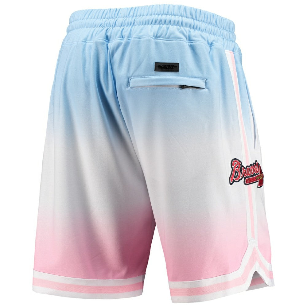 Atlanta Braves Pro Standard Team Logo Pro Ombre Shorts Blue/Pink