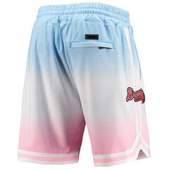 Atlanta Braves Pro Standard Team Logo Pro Ombre Shorts Blue/Pink