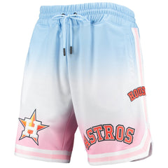 Houston Astros Pro Standard Team Logo Pro Ombre Shorts Blue/Pink