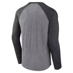 Calgary Flames Fanatics Special Edition Long Sleeve Tri-Blend Raglan T-Shirt Heather Gray