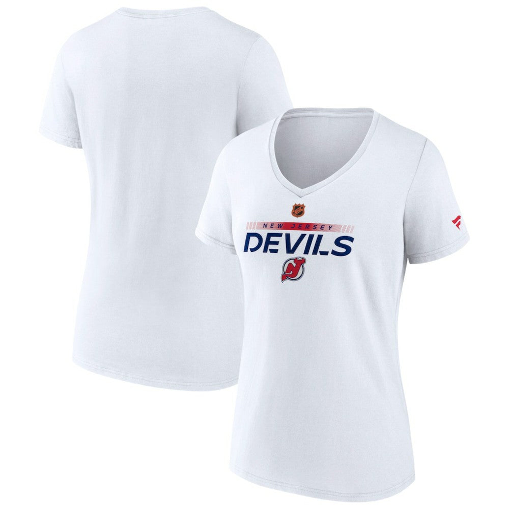 New Jersey Devils Fanatics Women's Special Edition V-Neck T-Shirt White