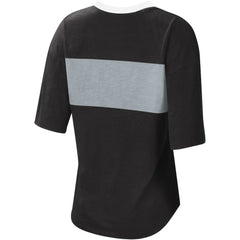 Chicago White Sox Touch Women's Lead Off Notch Neck T-Shirt Black/Silver