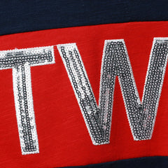 Minnesota Twins Touch Women's Lead Off Notch Neck T-Shirt Navy/Red