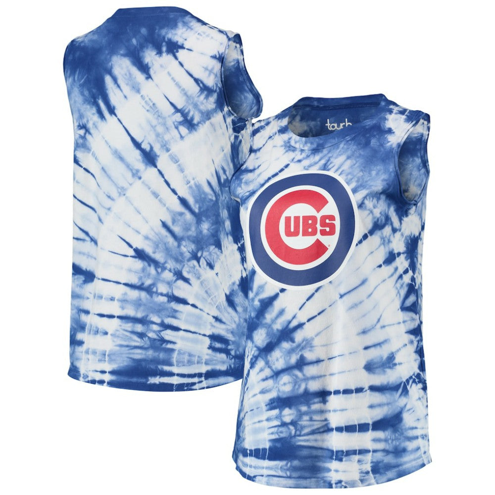 Chicago Cubs Touch Women's Money Ball Tie-Dye Tank Top Royal