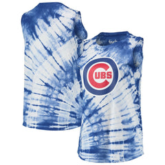 Chicago Cubs Touch Women's Money Ball Tie-Dye Tank Top Royal