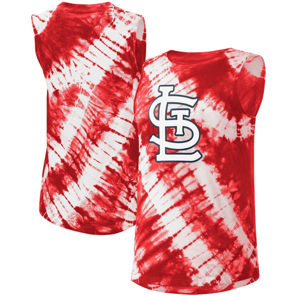 St. Louis Cardinals Touch Women's Money Ball Tie-Dye Tank Top Red