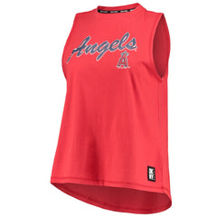 Los Angeles Angels DKNY Sport Women's Marcie Tank Top Red