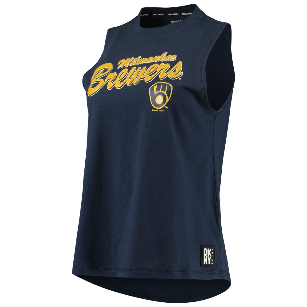 Milwaukee Brewers DKNY Sport Women's Marcie Tank Top Navy
