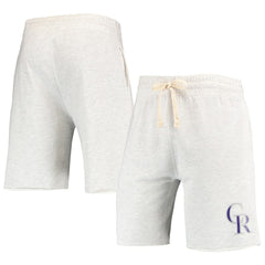 Colorado Rockies Concepts Sport Mainstream Terry Tri-Blend Shorts Oatmeal