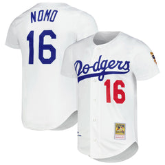 Hideo Nomo Los Angeles Dodgers Cooperstown Collection Authentic Jersey White | Mitchell & Ness