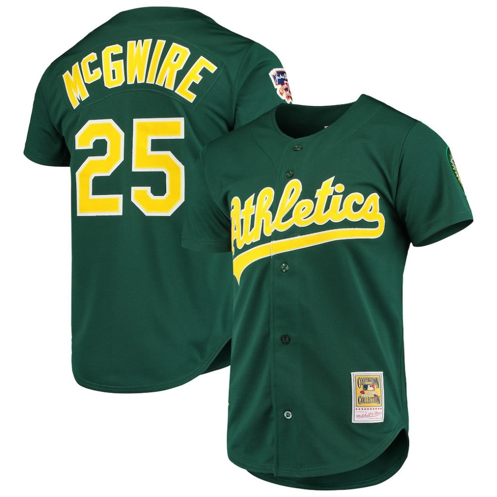 Mark McGwire Athletics 1997 Cooperstown Collection Authentic Jersey - Green