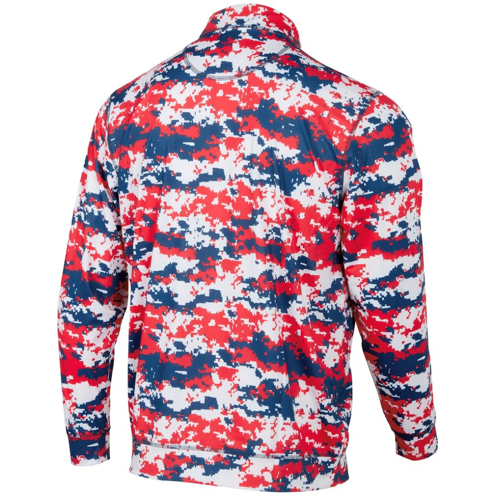 Los Angeles Angels Digital Camo Performance Quarter-Zip Pullover Jacket Red