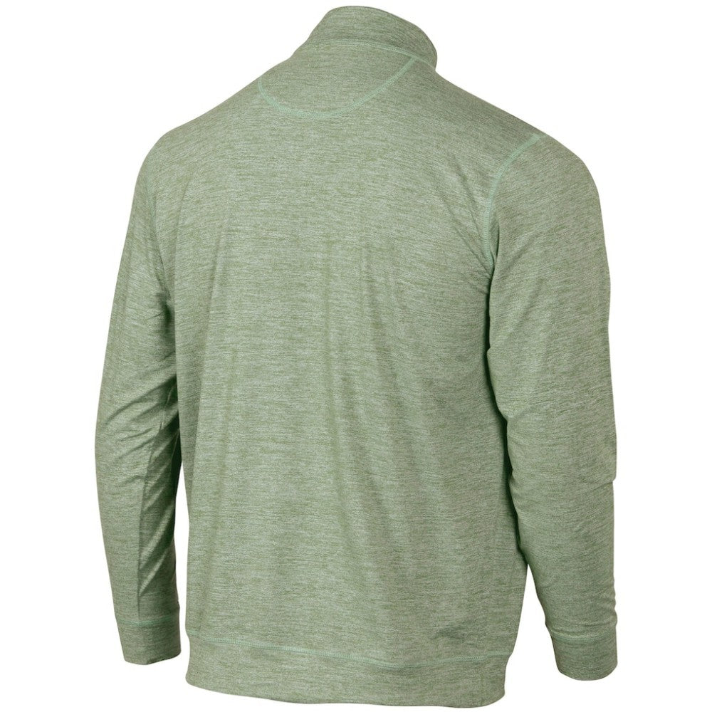 Seattle Mariners Peached Marled Yarn Quarter-Zip Pullover Jacket Heathered Green