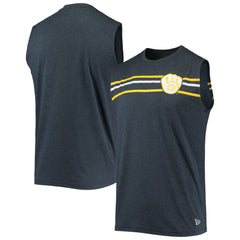 Milwaukee Brewers Muscle Tank Top Heathered Navy | New Era