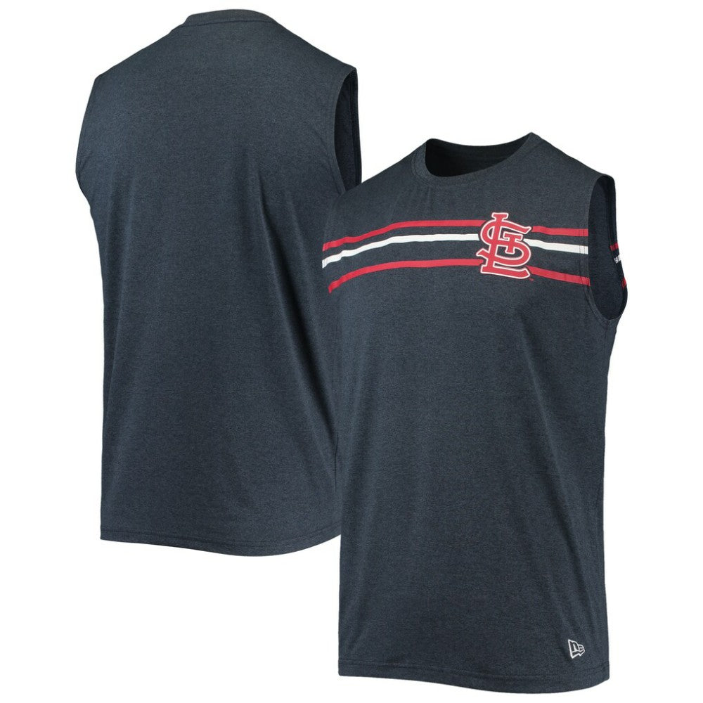 St. Louis Cardinals Muscle Tank Top Heathered Navy | New Era