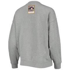 Chicago Cubs Women's Cooperstown Collection Logo Lightweight Pullover Sweatshirt Heathered Gray | Mitchell & Ness