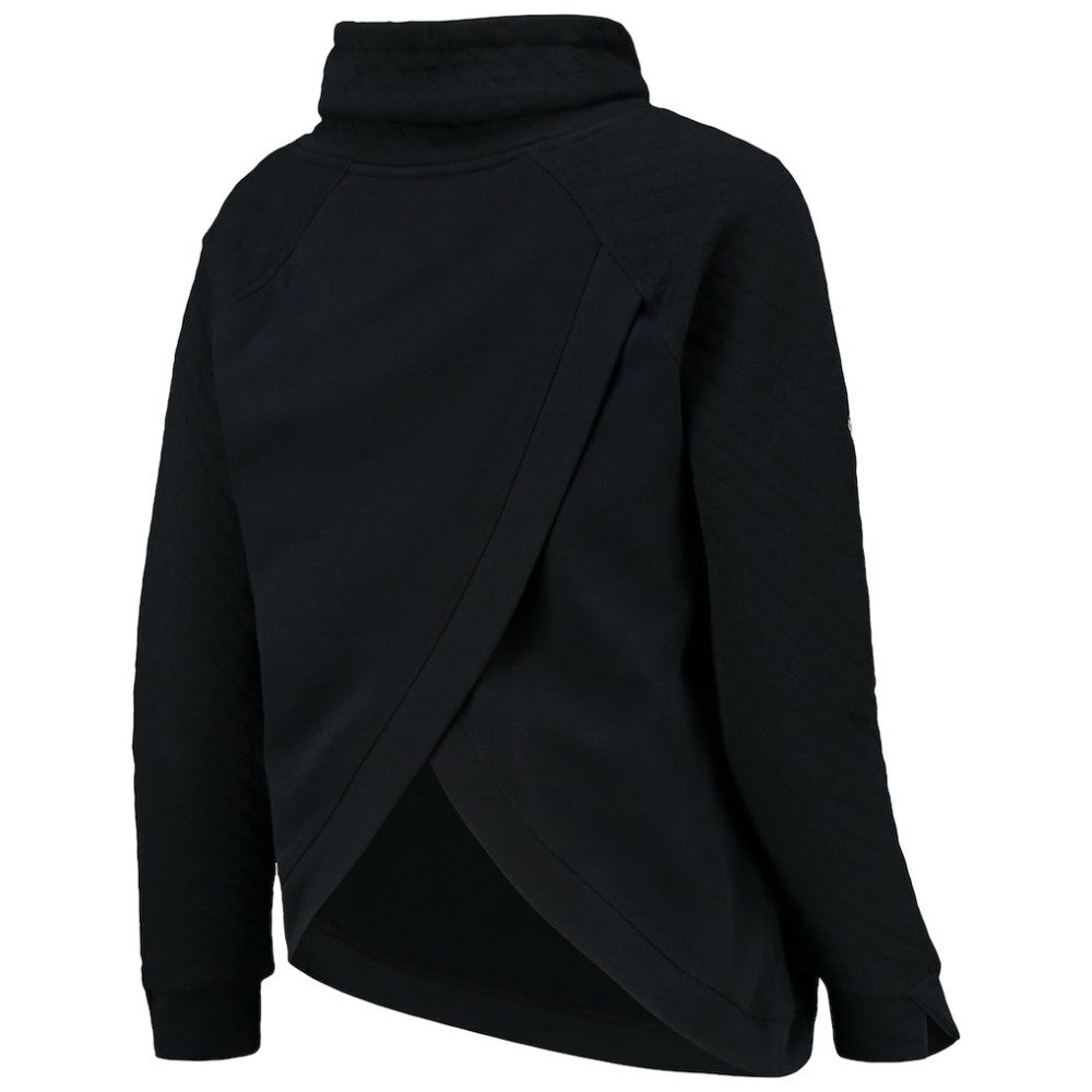 Boston Red Sox Levelwear Women's Vega Funnel Neck Raglan Pullover Sweatshirt Black