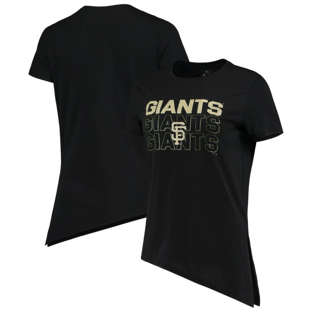 San Francisco Giants Levelwear Women's Birch Delta Asymmetrical T-Shirt Black