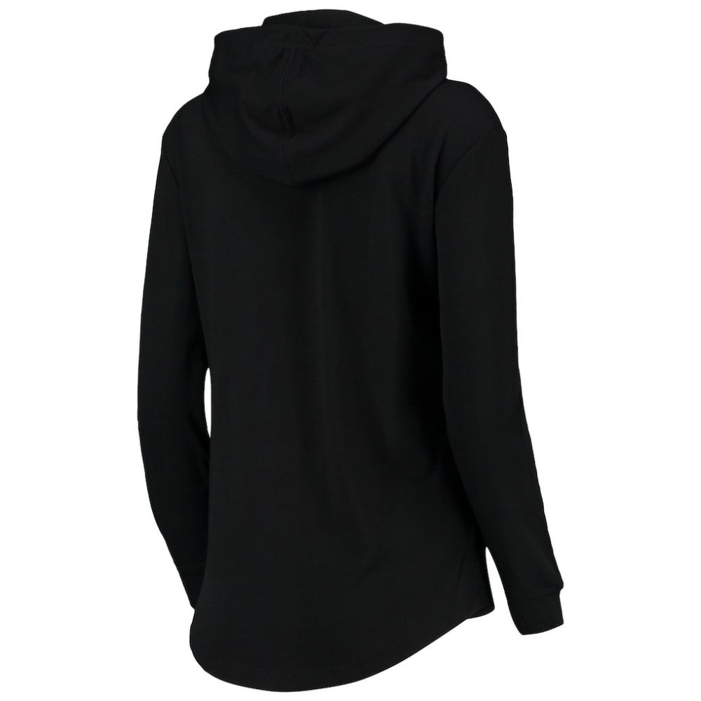 Chicago Cubs Levelwear Women's Vivid Scuba Neck Pullover Hoodie Black