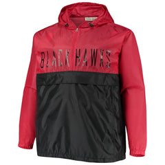 Chicago Blackhawks Big & Tall Anorak Half-Zip Pullover Hoodie Red