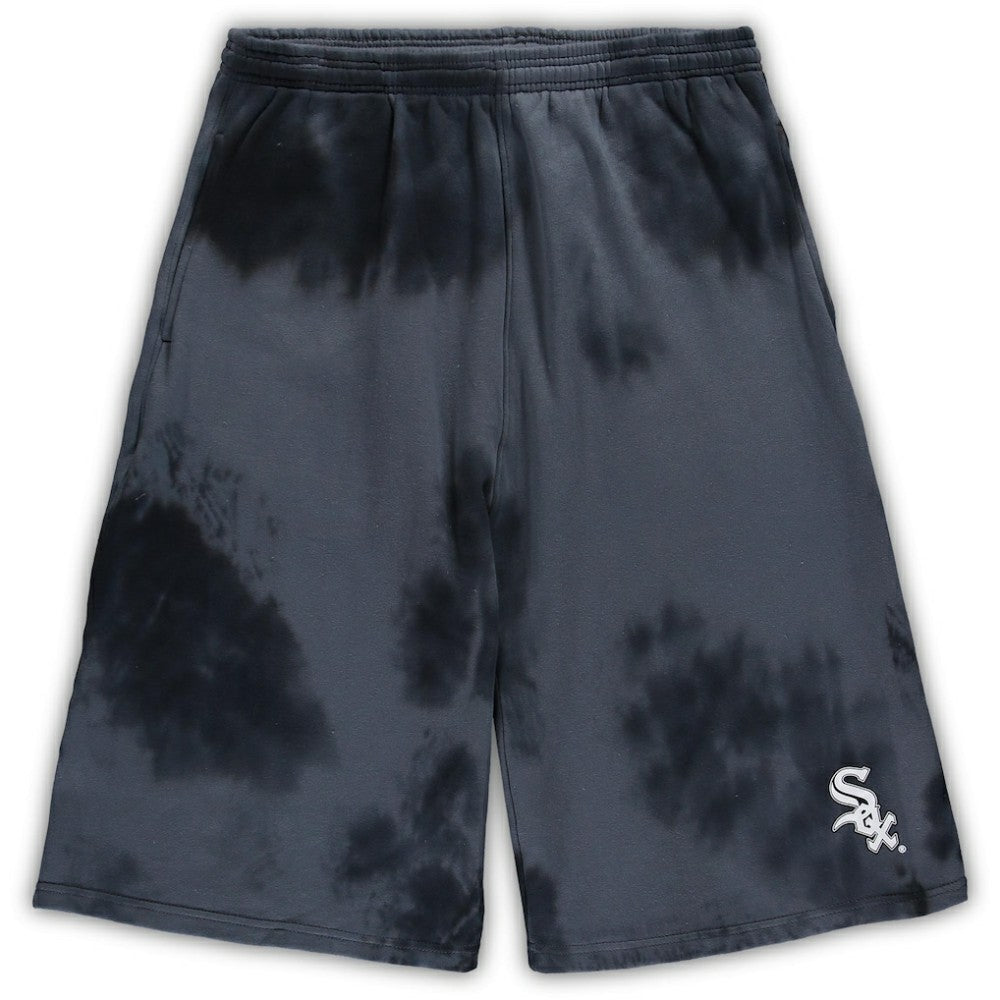 Chicago White Sox Big & Tall Tye Dye Fleece Shorts Black