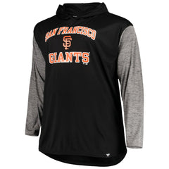 San Francisco Giants Big & Tall Wordmark Club Pullover Hoodie Black/Heathered Black
