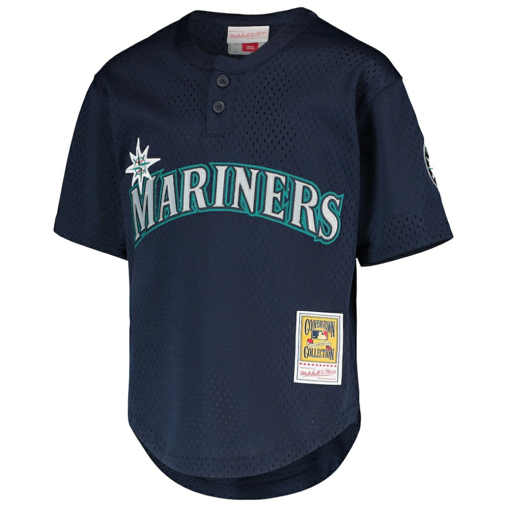 Ichiro Suzuki Seattle Mariners Youth Cooperstown Collection Mesh Batting Practice Jersey Navy | Mitchell & Ness