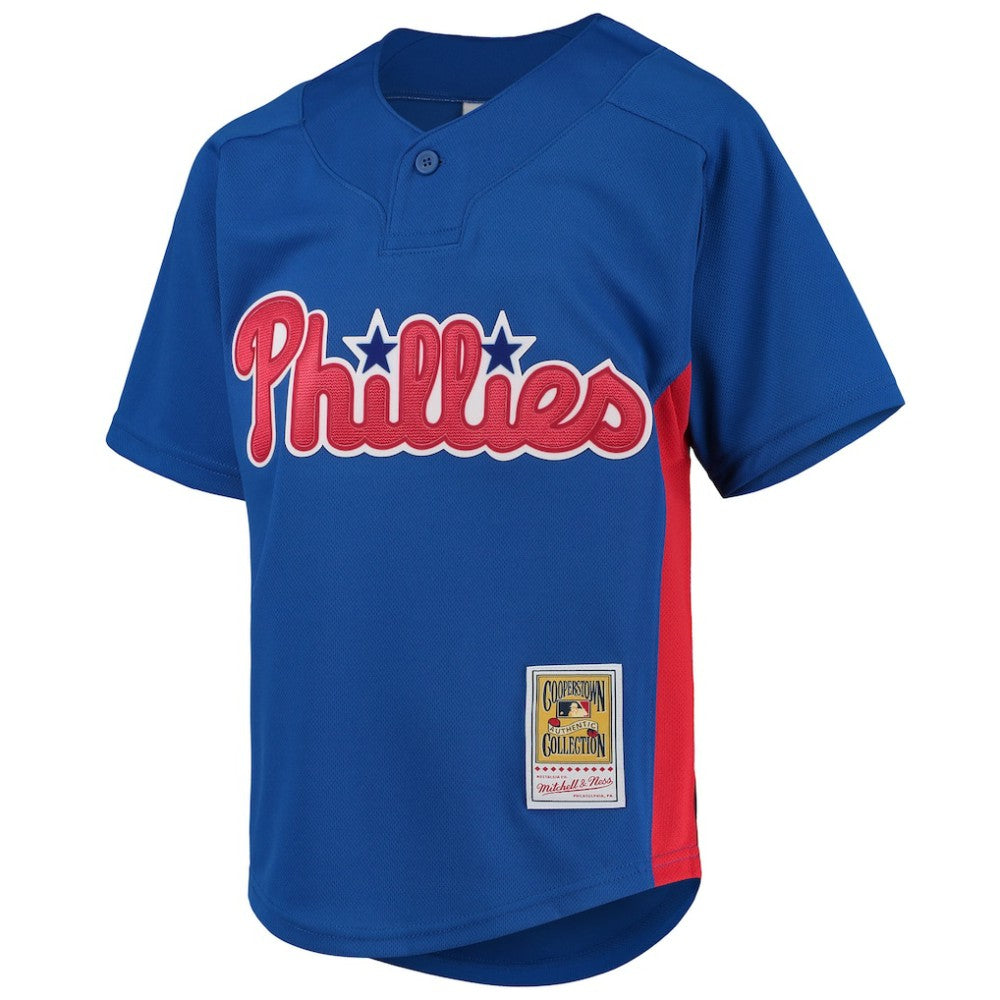 Roy Halladay Philadelphia Phillies Youth Cooperstown Collection Mesh Batting Practice Jersey Royal | Mitchell & Ness