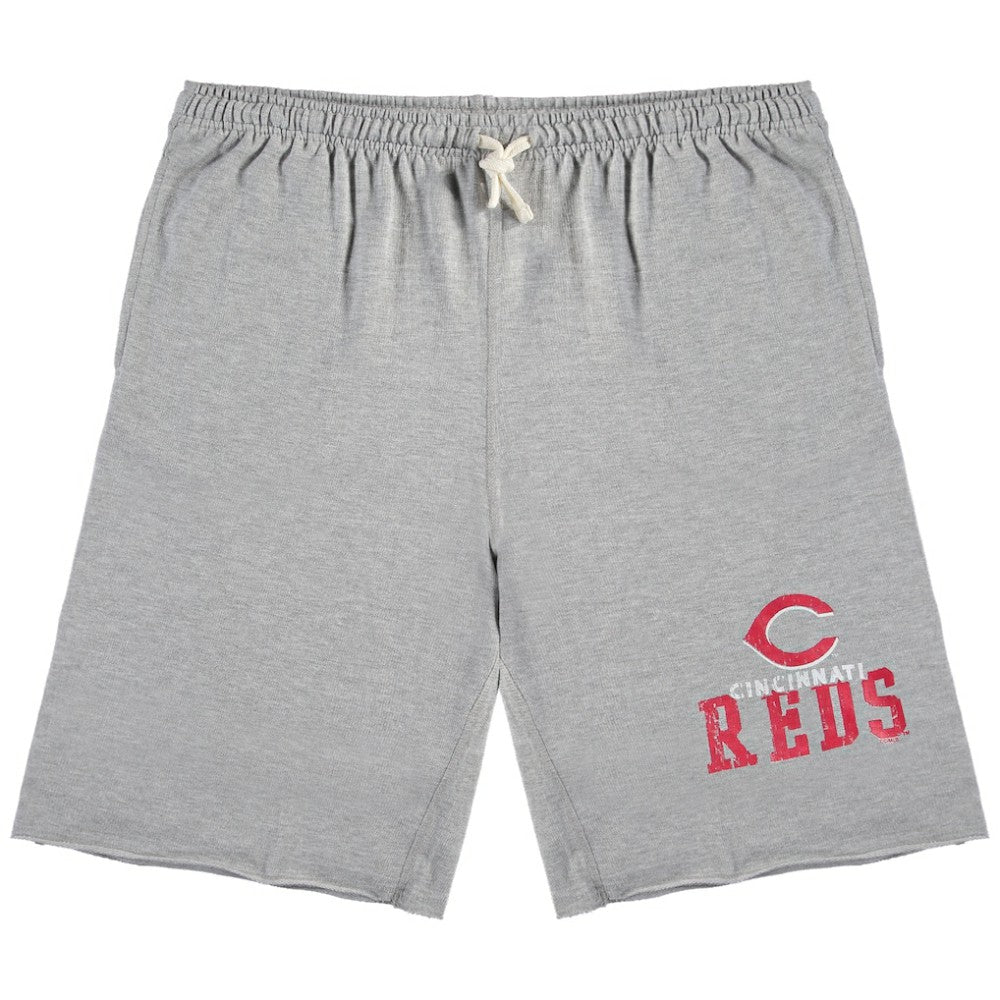 Cincinnati Reds Big & Tall French Terry Shorts Heathered Gray