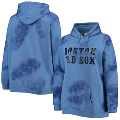 Boston Red Sox Women's Plus Size Cloud Pullover Hoodie Navy