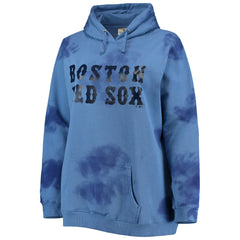 Boston Red Sox Women's Plus Size Cloud Pullover Hoodie Navy