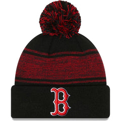 Boston Red Sox Chilled Cuffed Knit Hat with Pom Black | New Era
