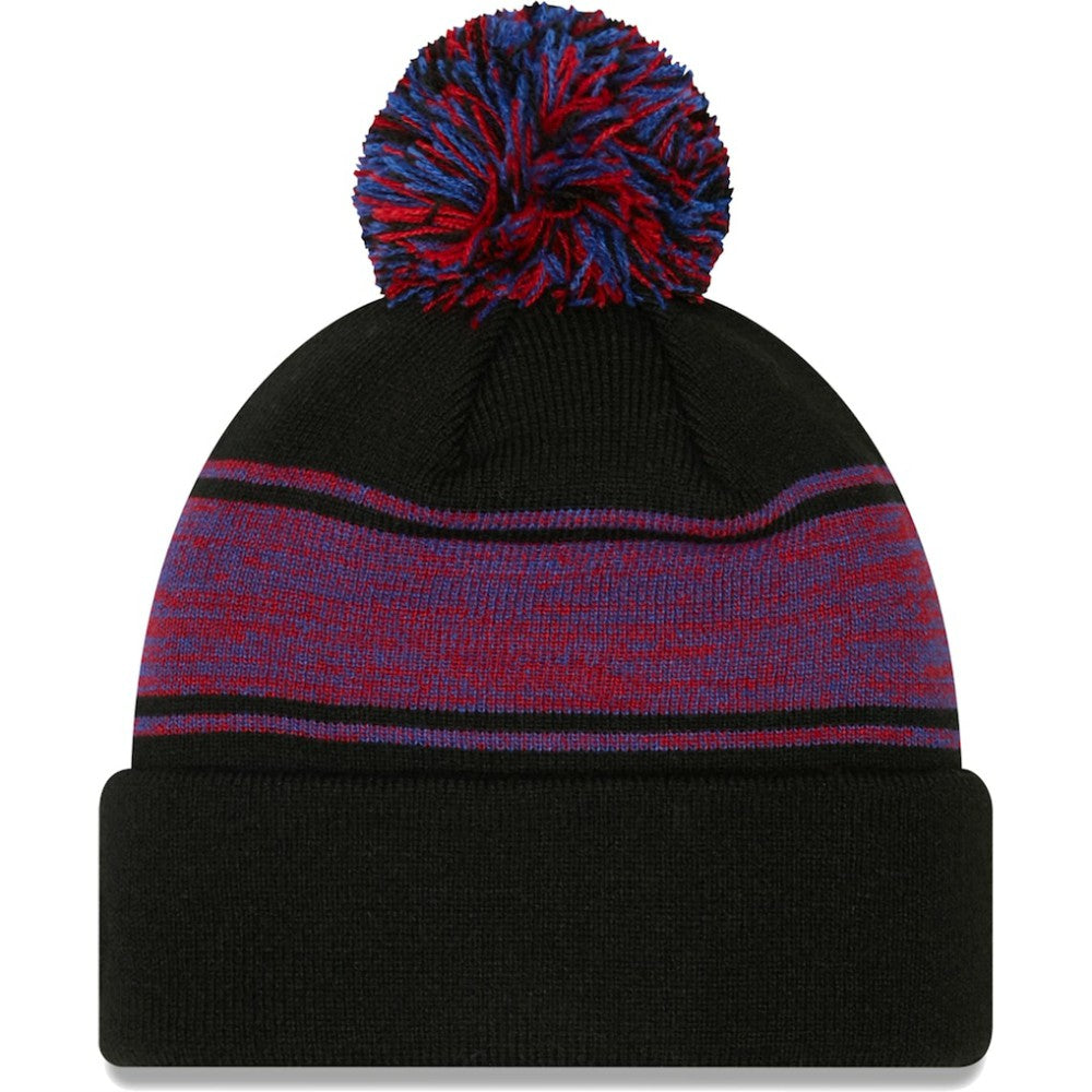 Chicago Cubs Chilled Cuffed Knit Hat with Pom Black | New Era