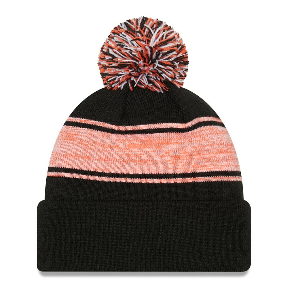 San Francisco Giants Chilled Cuffed Knit Hat with Pom Black | New Era