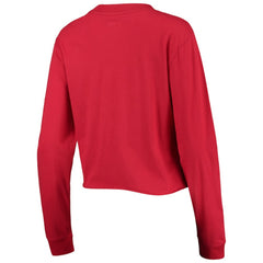 St. Louis Cardinals Women's Baby Jersey Cropped Long Sleeve T-Shirt Red | New Era
